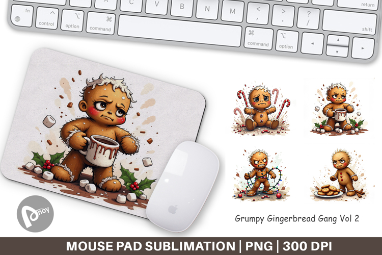 Mouse Pad Grumpy Gingerbread Gang