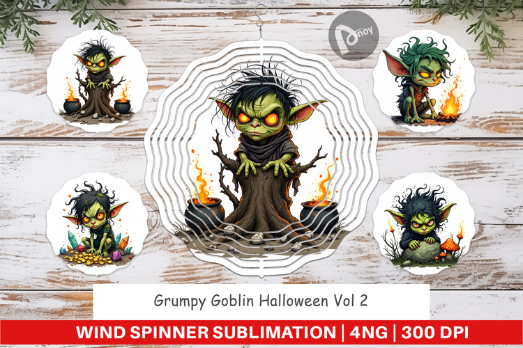 Wind Spinner Grumpy Goblin