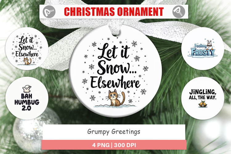 Christmas Ornament Sublimation Designs
