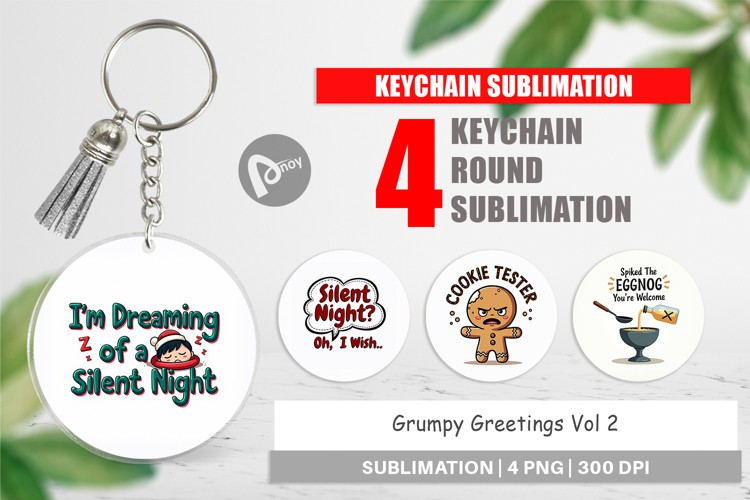 Grumpy Greetings Keychain
