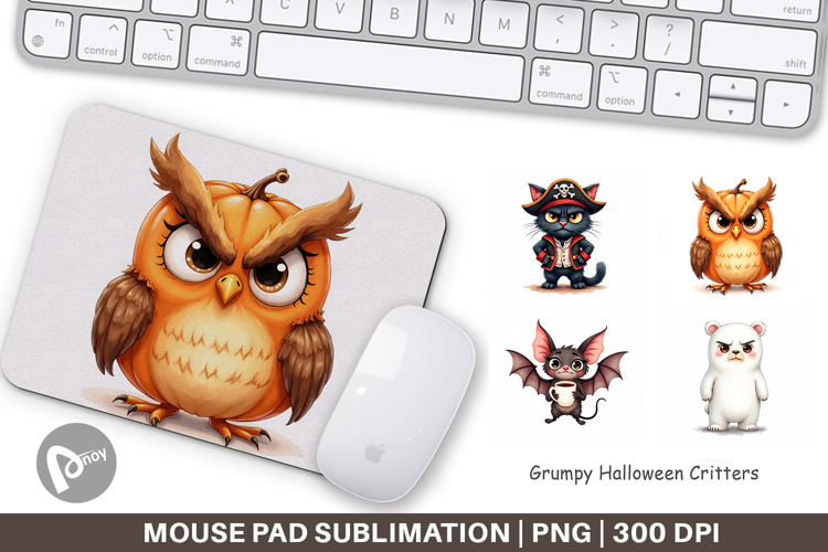 Mouse Pad Halloween Critters