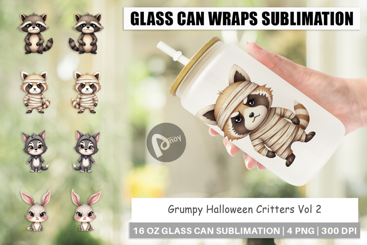 Glass Can Halloween Critters