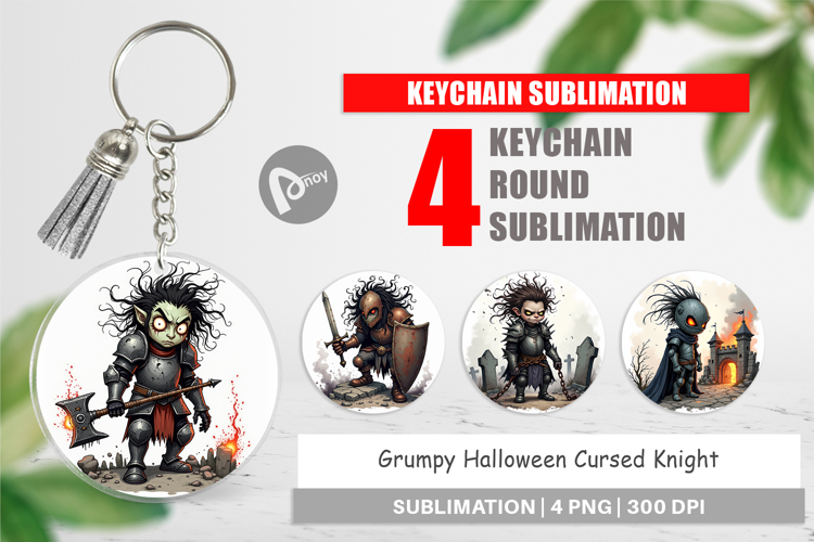 Keychain Grumpy Knight