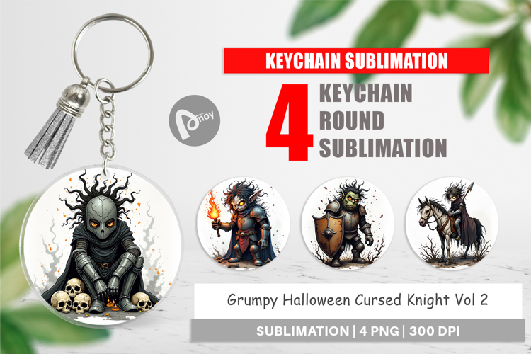 Keychain Grumpy Knight