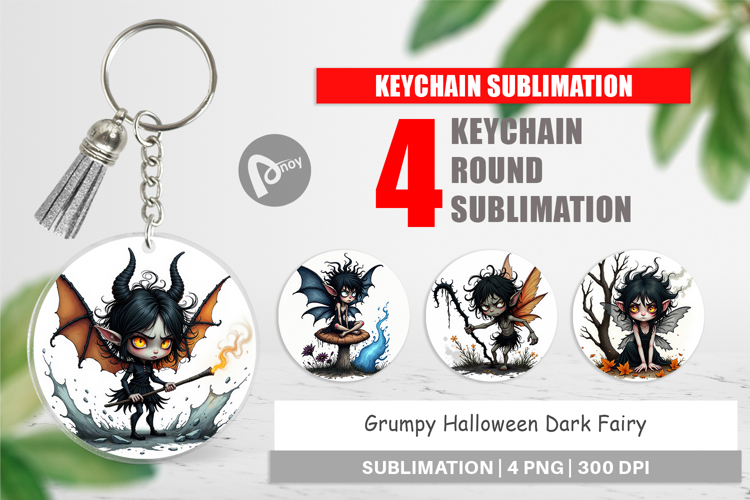 Keychain Grumpy Dark Fairy