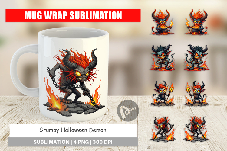 Mug Wrap Grumpy Demon