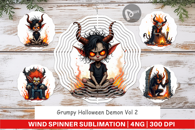 Wind Spinner Grumpy Demon