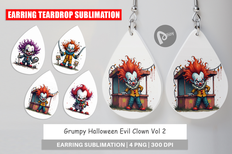 Earring Grumpy Clown