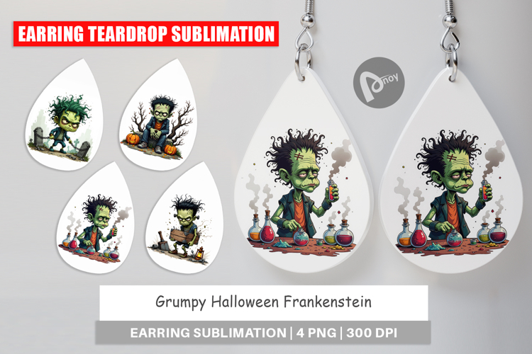 Earring Grumpy Frankenstein