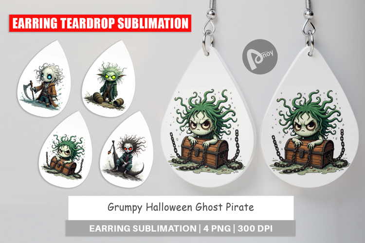 Earring Grumpy Pirate Ghost