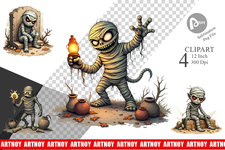 Grumpy Mummy Clipart