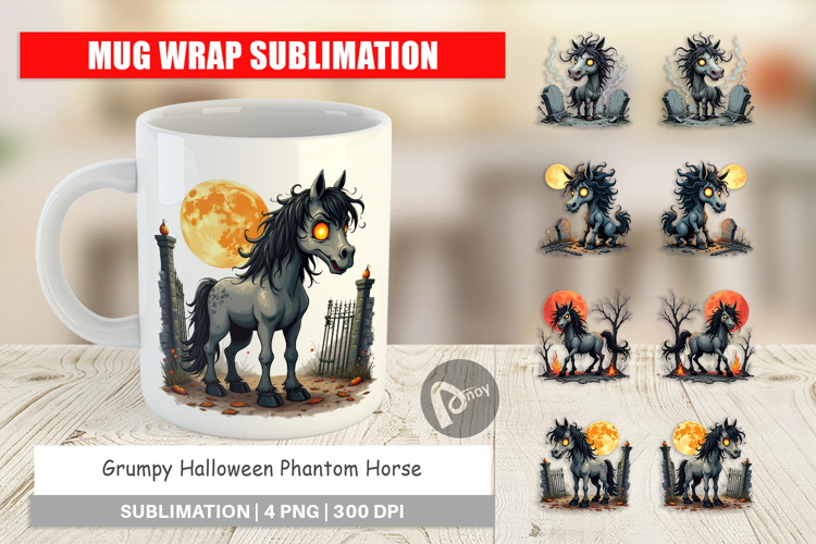 Mug Wrap Grumpy Phantom Horse
