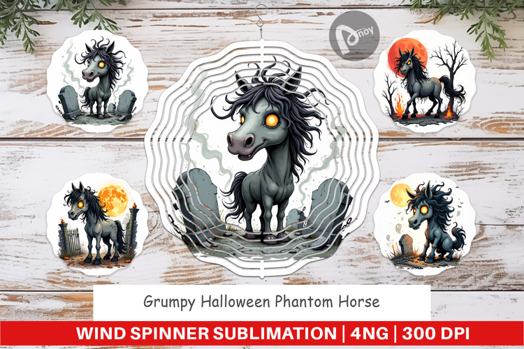Wind Spinner Grumpy Phantom Horse