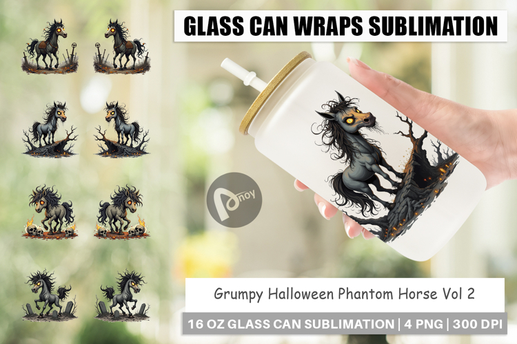 Glass Can Grumpy Phantom Horse