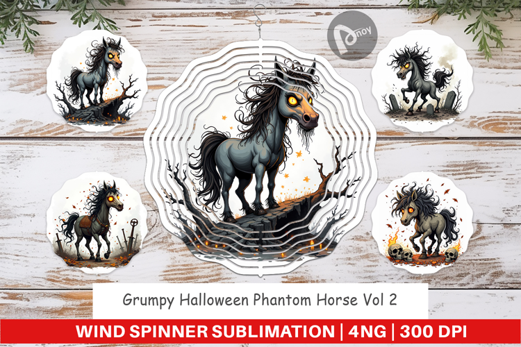 Wind Spinner Grumpy Phantom Horse