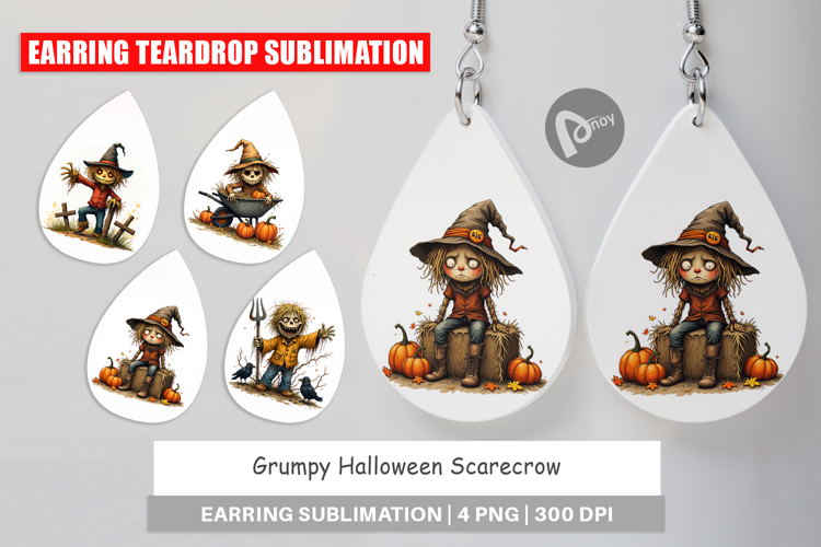 Earring Grumpy Scarecrow