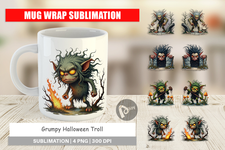 Mug Wrap Grumpy Troll