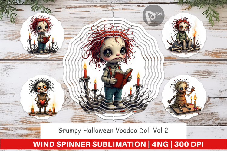 Wind Spinner Grumpy Voodoo Doll