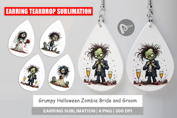Earring Grumpy Zombie Couple