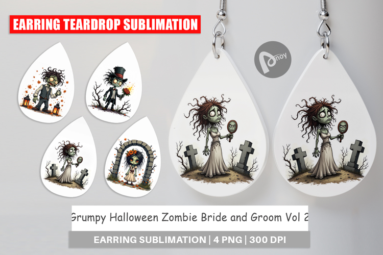 Earring Grumpy Zombie Couple
