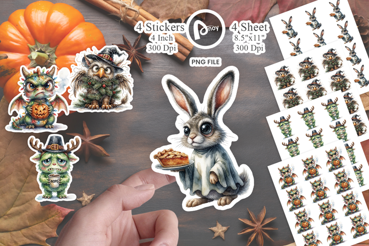 Grumpy Holiday Monsters Sticker