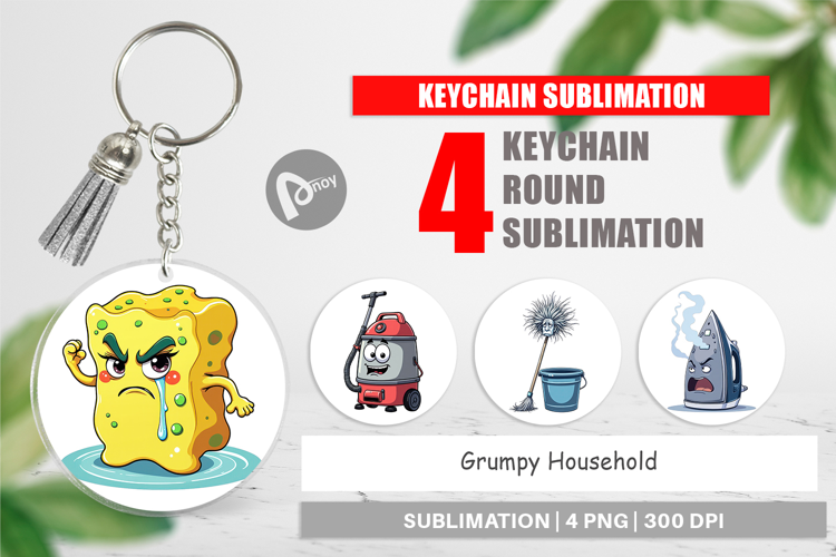 Keychain Grumpy Household