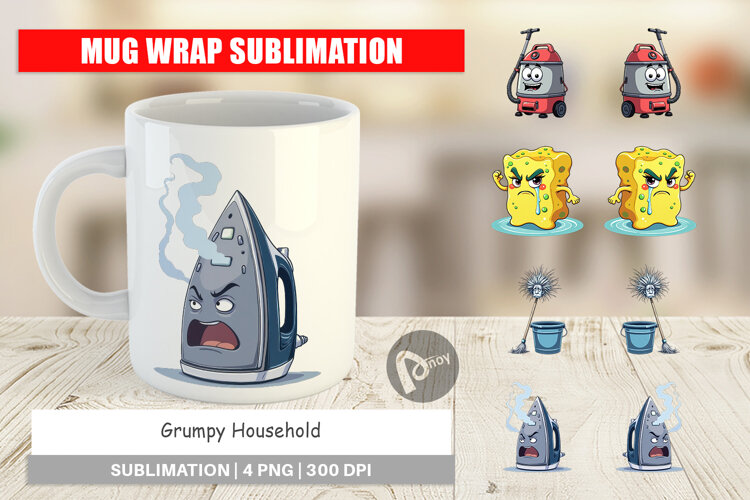 Mug Wrap Grumpy Household example image 1