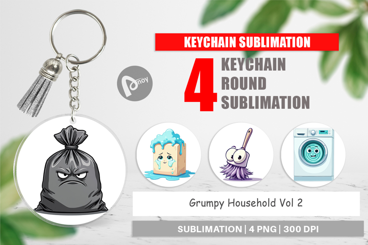 Keychain Grumpy Household