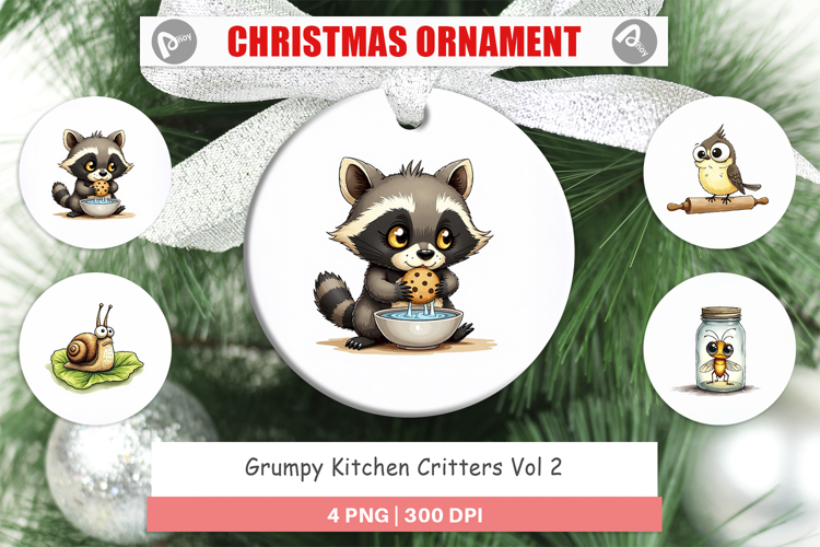 Grumpy Kitchen Critters Ornament