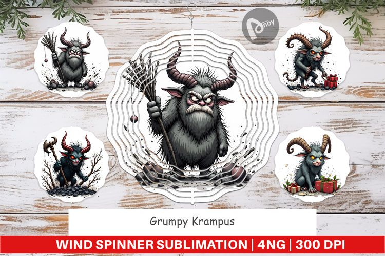 Wind Spinner Grumpy Krampus