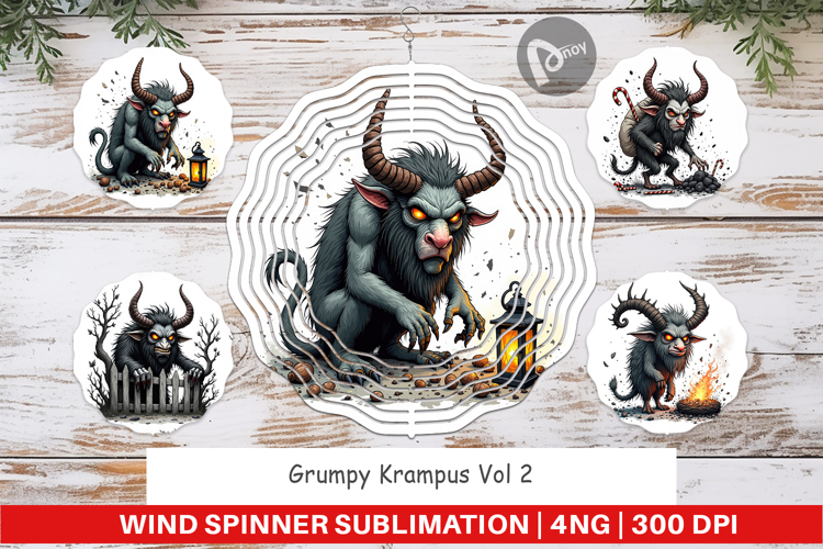 Wind Spinner Grumpy Krampus