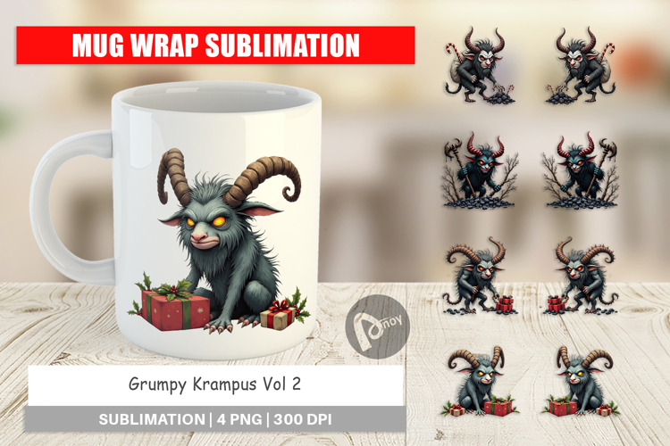 Mug Wrap Grumpy Krampus
