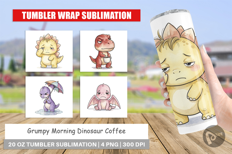 Grumpy Morning Dinosaur Tumbler