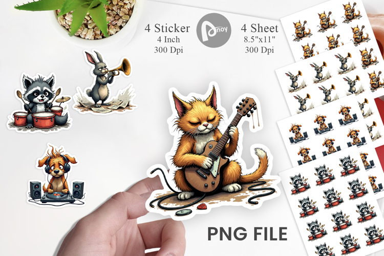 Music Critters Sticker