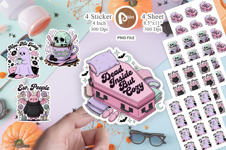 Pastel Goth Coffee Spirit Sticker