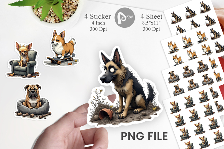 Grumpy Pooch Sticker