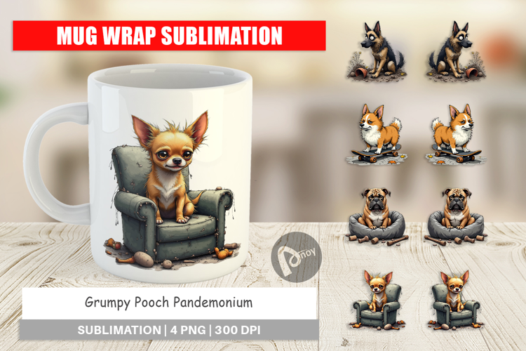 Mug Wrap Grumpy Pooch