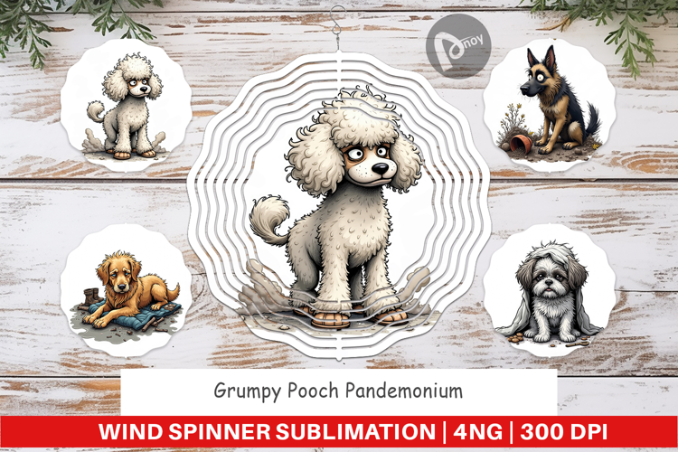 Wind Spinner Grumpy Pooch