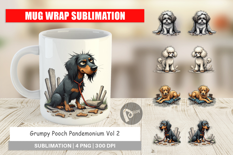Mug Wrap Grumpy Pooch