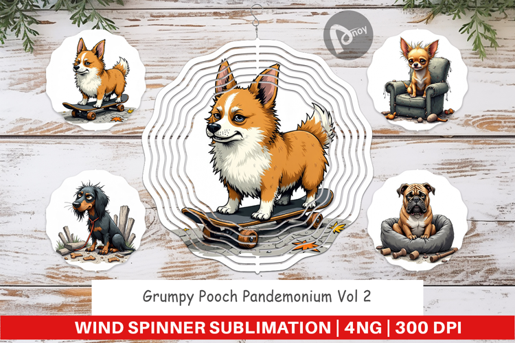 Wind Spinner Grumpy Pooch