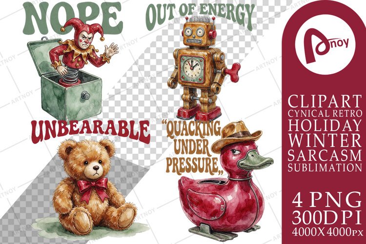 Grumpy Yuletide Toys Sublimation example image 1