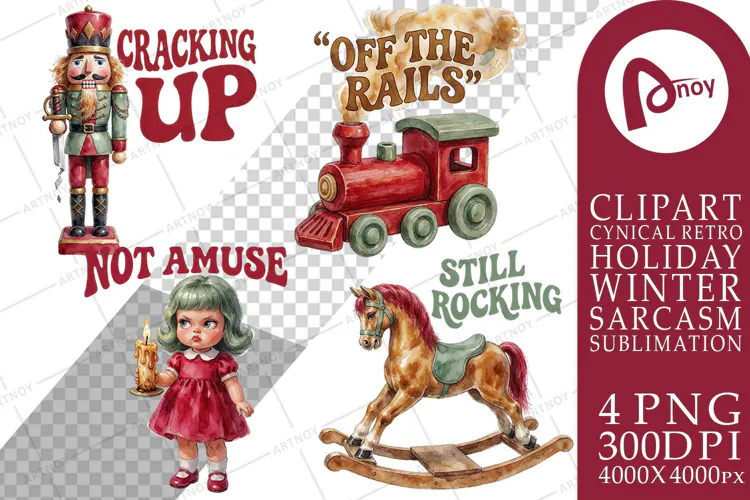 Grumpy Yuletide Toys Sublimation