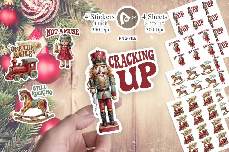 Grumpy Yuletide Toys Sticker