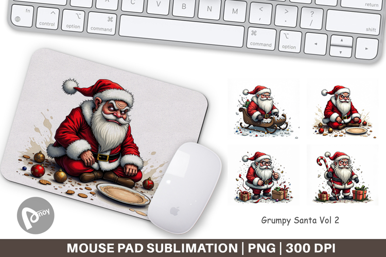 Mouse Pad Grumpy Santa