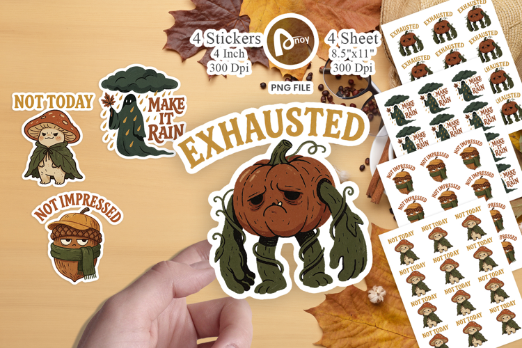 Autumn Forest Spirits Sticker
