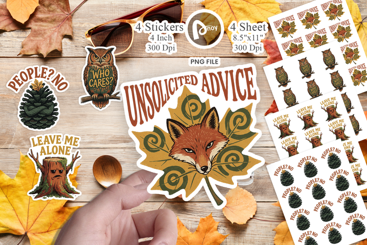 Autumn Forest Spirits Sticker