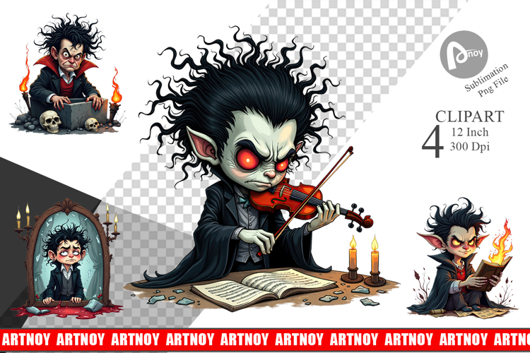 Grumpy Vampire Clipart