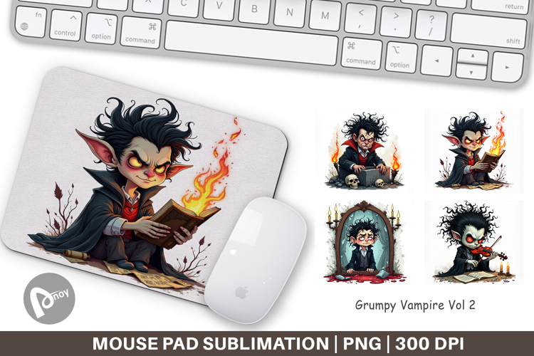 Mouse Pad Grumpy Vampire