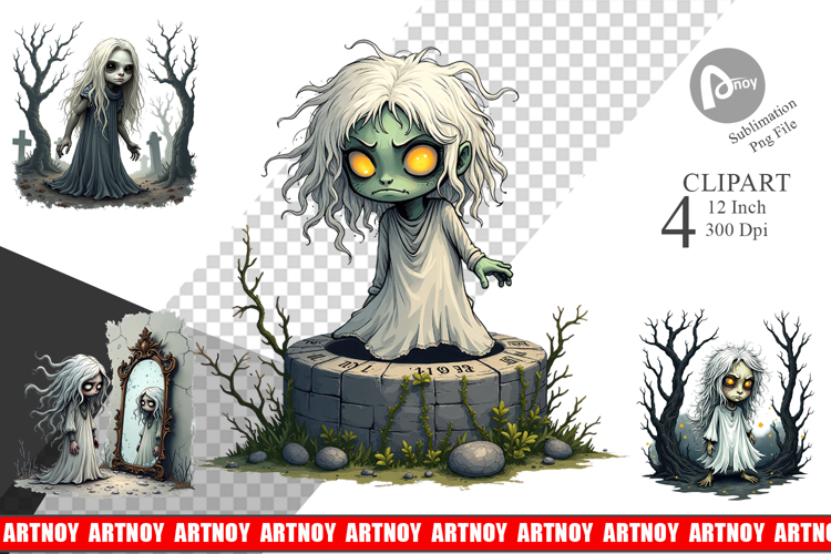 Grumpy White Lady Clipart