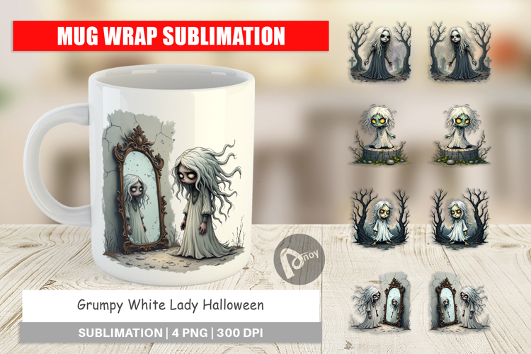 Mug Wrap Grumpy White Lady